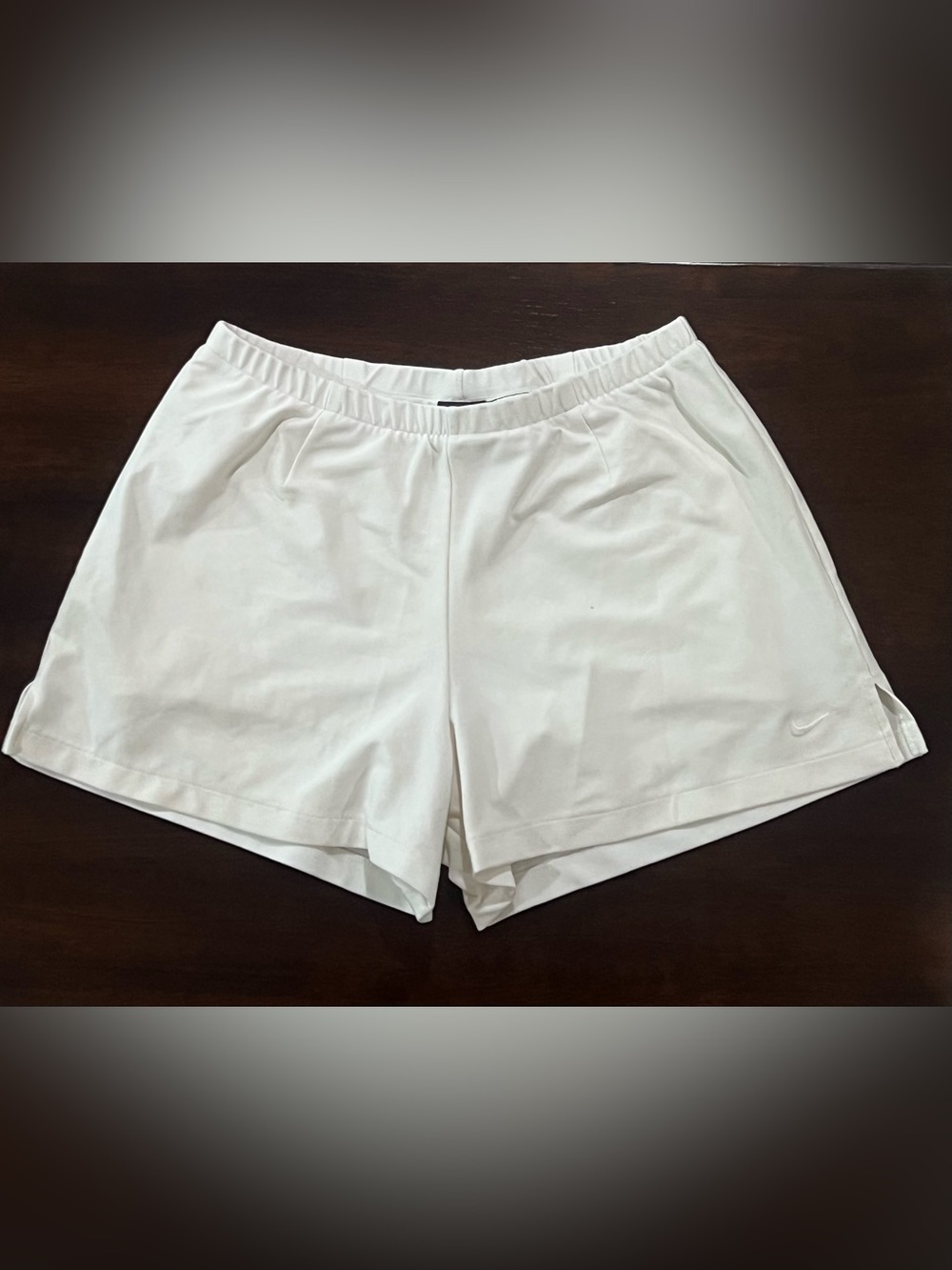 Nike White Dri-FIT Shorts with Black Label